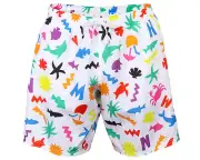 NWT MOSCHINO SWIM TRUNKS polyester white shorts luxury Italy S