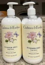 CRABTREE & EVELYN Summer Hill Body Lotion 16.9 Oz Set Of 2