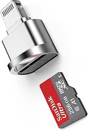 iPhone Lightning SD Card Reader Adapter,[Apple MFi Certified] Mini Lightning to Micro SD/TF Card Reader Viewer Adapter for iPhone 14 13 12 11 Pro Max XS XR X 8 7 6 iPad,Support iOS and exFAT FAT32
