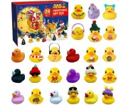 2024 Advent Calendar Christmas Ducks - 24pcs Rubber Duck Advent Calendar 24 Days of Christmas Countdown Toys for Christmas Party