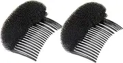 2Pcs Charming Bump It Up Volume Inserts Hair Comb Do Beehive Hair Stick Bun Maker Tool Hair Base Styling Accessories for Women Lady Girl (Black, 2.36"x3.35")