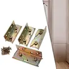 4 Pieces Bed Rail Brackets Furniture Wood Bed Corner Code Bed Rail Fittings