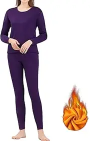 [Cimcado] Long Johns Thermal Underwear for Men Women - Soft Fleece Lined Base Layer Set for Cold Weather Winter Warmth