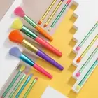 15Pcs Professional Rainbow Makeup Brushes Colourful Make Up Brush Set Beginner