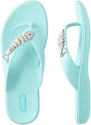 [Oka-B] Women's Ursula Rhinestone Fish Flip Flop Sandal