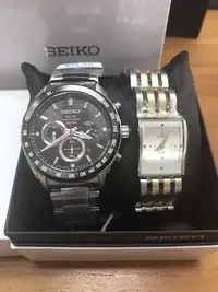 在飛比找Yahoo!奇摩拍賣優惠-SEIKO 精工Criteria 對表合購男表V175-0E