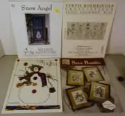4 Cross Stitch Leaflets Patterns Snow Buddies Snowmen Angel I Still Believe