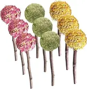 SUPVOX 9pcs Pet Lollipop Pet Chewing Sticks Bunny Teething Toy Rabbit Teething Toys Treats Hamster Toy Bunny Chew Toys Hamster Chew Toys Bunny Chew Ball Bunny Treat Guinea Pig Toys Wood