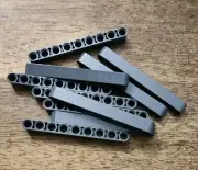 LEGO Dark Bluish Gray Technic, Liftarm, Thick 1 X 9 QTY 5. Part No. 40490