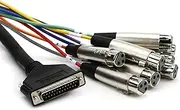 Hosa XLR3F to DB25 Balanced Snake Cable, 5 Meter Length