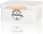 Dryer Sheet Holder with Hinged Lid for Laundry Room Organization. Metal Dryer Sh