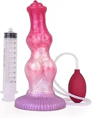 BDSM Dildo Giant Thick Dildo with Squirt Function Silicone Anal Dildo Double Knot Dildos With Water Spray Function XL Anal Butt Plug Sex Toys for Women Men