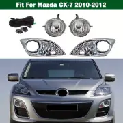 Front Bumper Fog Light Lamp Cover Wire Switch Kit For Mazda CX-7 CX7 2010-2012 (for: Mazda)