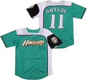Rainbow Hawk Men's #11Ohtani Jersey Hokkaido Nippon-Ham Fighters Summer Baseball Jersey