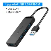 USB HUB 3.0 HUB USB 2.0 HUB Multi USB Splitter Adapter 4 Ports Speed with Micro