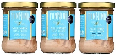 Tonnino Yellowfin Tuna Fillets in Spring Water 3 Pack