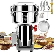 Grain Mill Grinder Electric Flour, 750g Corn Fine Powder Rice Grinder Wheat Mill for Home Kitchen Commercial Stainless Steel Spice Food Pepper Coffee Beans (Swing Type)