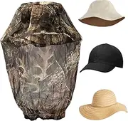 Bug Net, Breathable Bug Net for Head, Face Netting Mask Cover for Women and Men Bug Net Any Outdoor Activities Works Over Most Hats