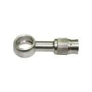 Aeroflow Stainless Steel Straight Banjo Long 11.2mm 7/16" To -3AN PTFE Hose