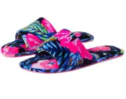 Lilly Pulitzer NWT Plush Maritime Slippers Onyx Earned Stripes Size 9/10