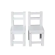 Children white stackable Chairs set of 2