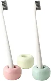 Ceramic Toothbrush Holders Novel Donut Toothbrush Base Bracket Multifunction Mini Toothbrush Deposit Racks Bathroom Accessories Kitchen Accessories 陶瓷牙刷架新颖甜甜圈牙刷底座支架多功能迷你牙刷收纳架浴室配件/570