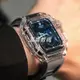 【現貨熱銷】APPLE WATCH蘋果手錶 改裝錶殼iwatch44mm 45mm一件式透明保護殼高級氟橡膠錶帶 適合4/5/6/7嘉鷹數碼