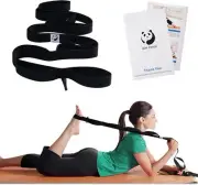 Slim Panda Stretching Strap With Loops, 10 Loops Yoga Strap For Stretching, With