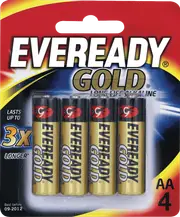 Eveready Gold AA Batteries 4 Pack