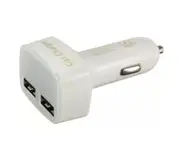 Car Charger Dual 2 USB Voltage Current Meter Tester Adapte-WHITE BLUE