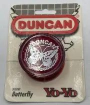 Duncan Original Butterfly YoYo - Beginner Wide Body Yo-Yo - Transparent Red 1994