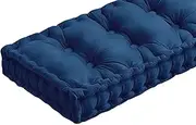 Velvet Long Seat Cushion 1/2/3 Seater Garden Bench Cushion 120/100/150/ 90x40/130x50 Indoor/Outdoor Seat Pad for Bay Windows, Garden Patio, Long Chairs, Dining, Swings & Porch(H,80x55x8cm)