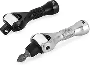 Titan 11332 2-Piece 1/4-Inch Drive x 2-1/4-Inch 90-Tooth Swivel Head Nano Ratchet and Ratcheting Bit Driver Set