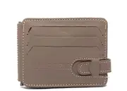 HAARLEM Unisex KUZE 21443 Leather Money Clip Wallet Mink