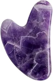 Amethyst Jade Roller Face Massager Jade Gua Sha Set Scraping Stone Lifting Skin Care Massage Beauty Tools(Type d)
