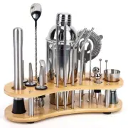 Cocktail Shaker Set,19-Piece Bartender Kit with Stand,Bar Tool Set:Martini Sh...