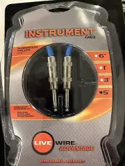 Livewire Advantage Instrument Cable Blue 5ft Heavy Duty Sonicshield New