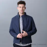 在飛比找momo購物網優惠-【ROBERTA 諾貝達】禦寒必備 格紋厚舖棉夾克外套(藍色
