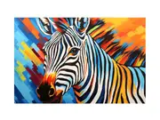 Modern Art Zebra Canvas Print