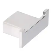 Chrome Square Wall Mounted Robe Hook Bathroom Double Hanger Stainless Steel