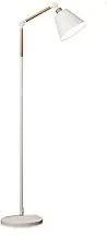 Modern Living Room Bedroom Floor Lamp Vertical Study Desk Lamp Eye Protection Lamp White and Black Brightness Floor Lamp (Excluding Light Source) Standing Light(White)