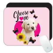 Gift Mousepad : Labrador Sunflower Choose Love Dog Puppy Pet Butterfly Animal