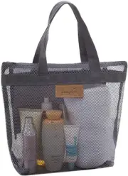 Mesh Shower Caddy Quick Dry Tote Bag Portable Lightweight Hanging Toiletry & Bat