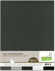 Lawn Fawndamentals Textured Canvas Cardstock Pack 8.5"X11"-Gray