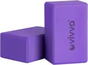 Vivva Yoga Blocks, Yoga Blocks 2 Pack, Premium EVA Foam Blocks with Free Guid...