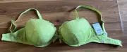 Hollister Gilly Hicks Push Em Up Plunge Bra 32DD Lime Green Underwire $44.95 New