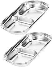 KOCKSHION 2pcs Sauce Dishes Seasoning Plates for Mustard Vinegar and Oil Smooth Edges for Safe Use Practical Appetizer Dishes for Home Kitchen and Dining Decor