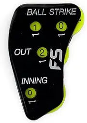 FieldSage Umpire Indicator - Baseball Clicker Counter - Softball Pitch Count Clicker with 4 Dials - Ball and Strike Umpire Clicker - Balls, Strikes, Outs, and Innings Tracker for Ump