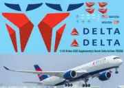 1/144 Decals for Airbus A350 Supplementary Decals DELTA AIRLINES Decal TBD292