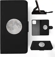 Full Moon Moonlight Satellite FLIP Wallet Phone CASE Cover for Apple iPhone 15 PRO MAX